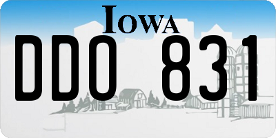 IA license plate DDO831