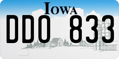 IA license plate DDO833