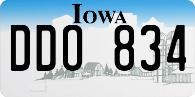 IA license plate DDO834