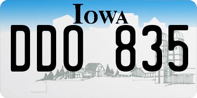 IA license plate DDO835