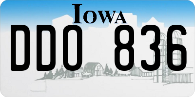 IA license plate DDO836