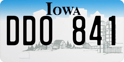IA license plate DDO841