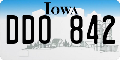 IA license plate DDO842