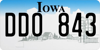 IA license plate DDO843