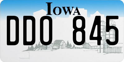 IA license plate DDO845