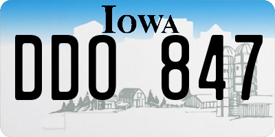 IA license plate DDO847