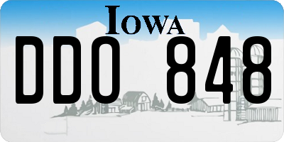 IA license plate DDO848