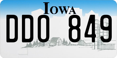 IA license plate DDO849