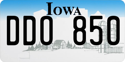 IA license plate DDO850