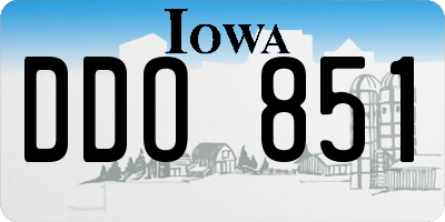 IA license plate DDO851