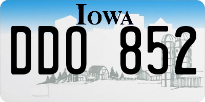 IA license plate DDO852