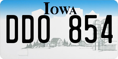 IA license plate DDO854