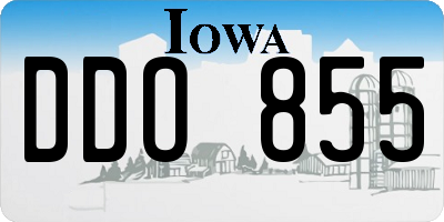 IA license plate DDO855