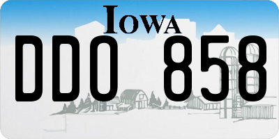 IA license plate DDO858