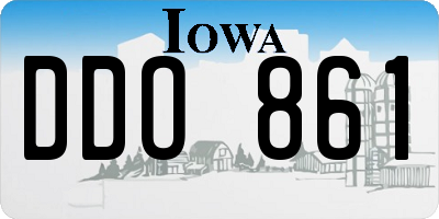 IA license plate DDO861