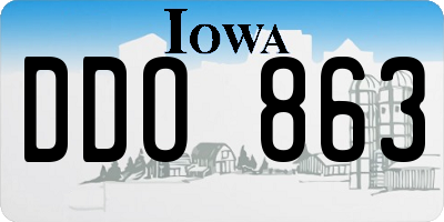 IA license plate DDO863