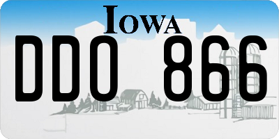 IA license plate DDO866