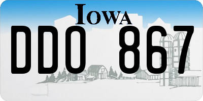 IA license plate DDO867