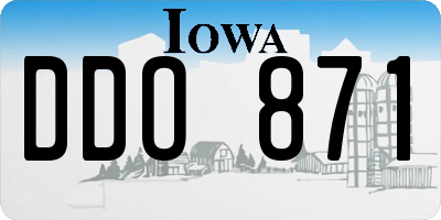 IA license plate DDO871