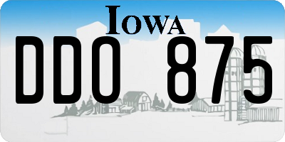 IA license plate DDO875