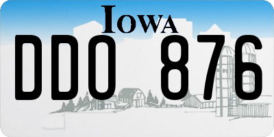 IA license plate DDO876
