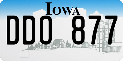 IA license plate DDO877