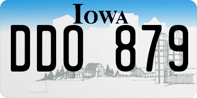 IA license plate DDO879