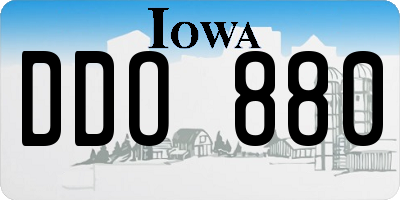IA license plate DDO880