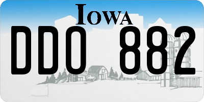 IA license plate DDO882
