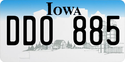 IA license plate DDO885