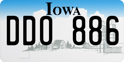 IA license plate DDO886