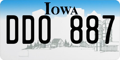 IA license plate DDO887