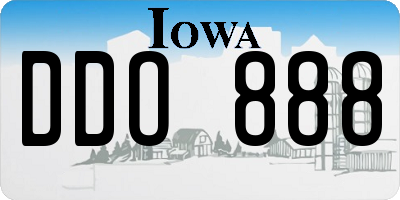 IA license plate DDO888