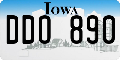 IA license plate DDO890