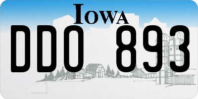 IA license plate DDO893