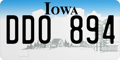 IA license plate DDO894