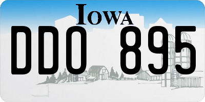 IA license plate DDO895
