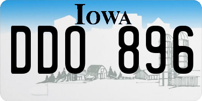 IA license plate DDO896
