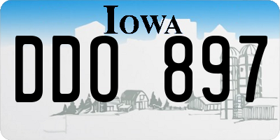 IA license plate DDO897