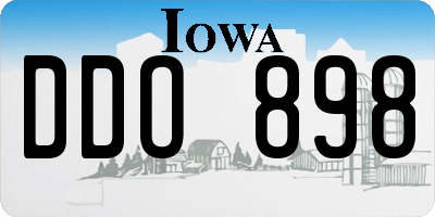 IA license plate DDO898