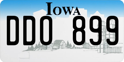 IA license plate DDO899