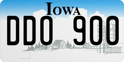 IA license plate DDO900