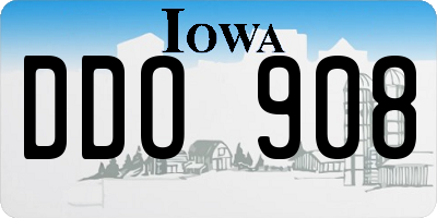 IA license plate DDO908