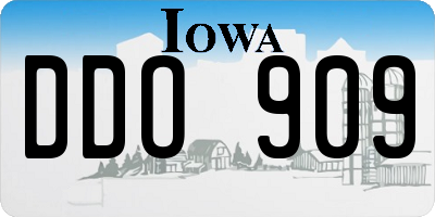 IA license plate DDO909