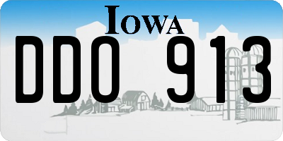 IA license plate DDO913
