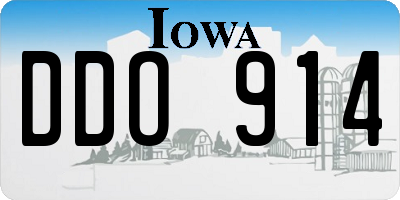 IA license plate DDO914