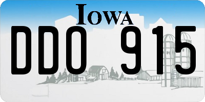 IA license plate DDO915