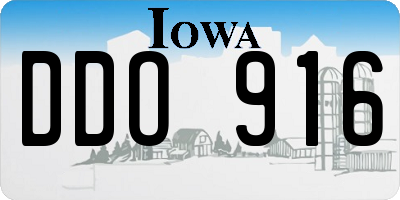 IA license plate DDO916