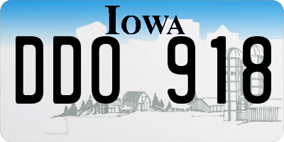 IA license plate DDO918