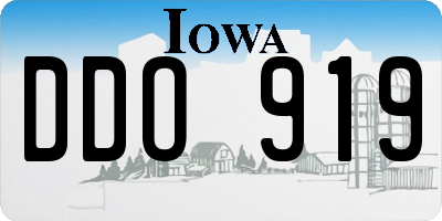 IA license plate DDO919